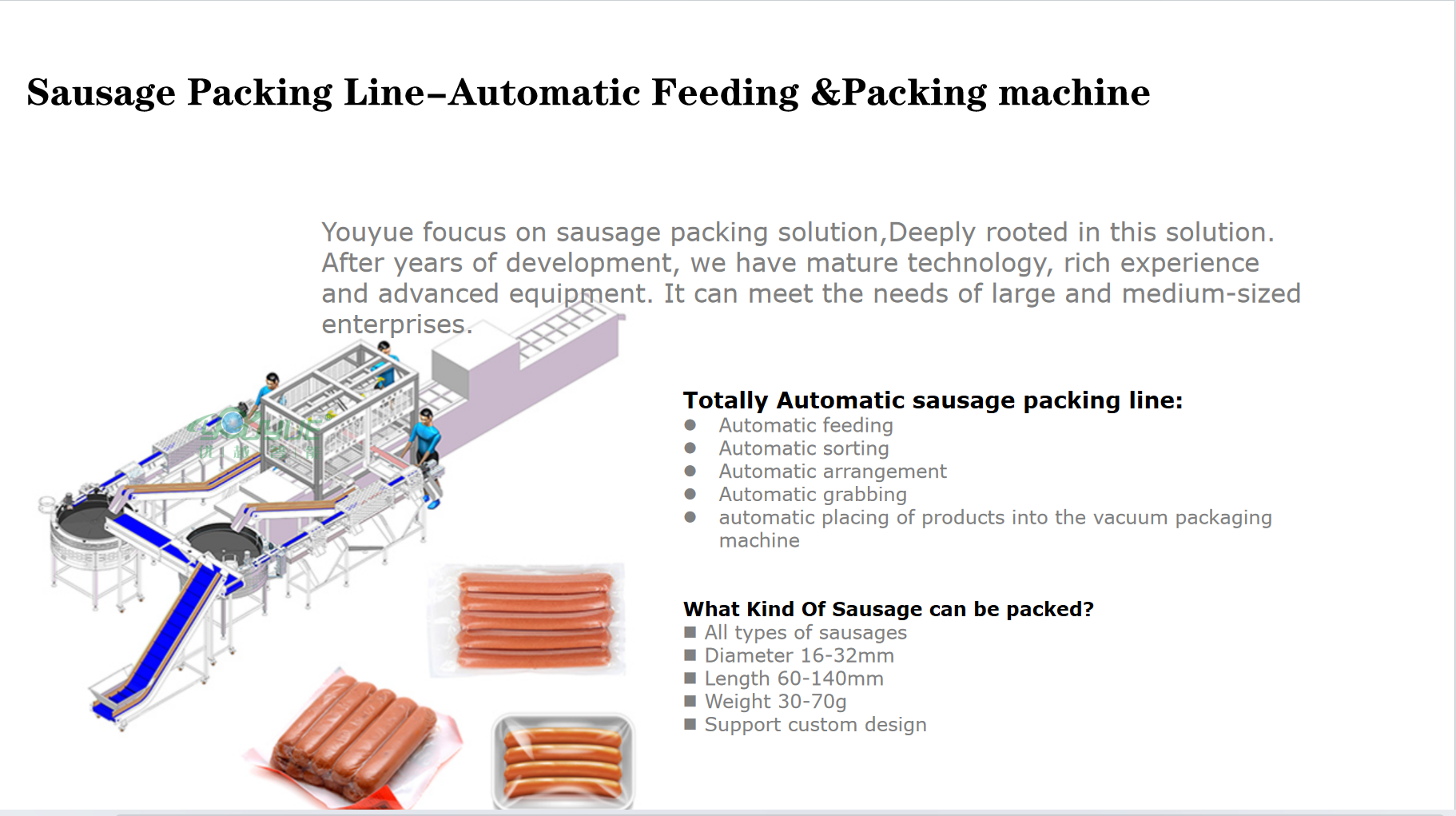 sausage automatic packing line